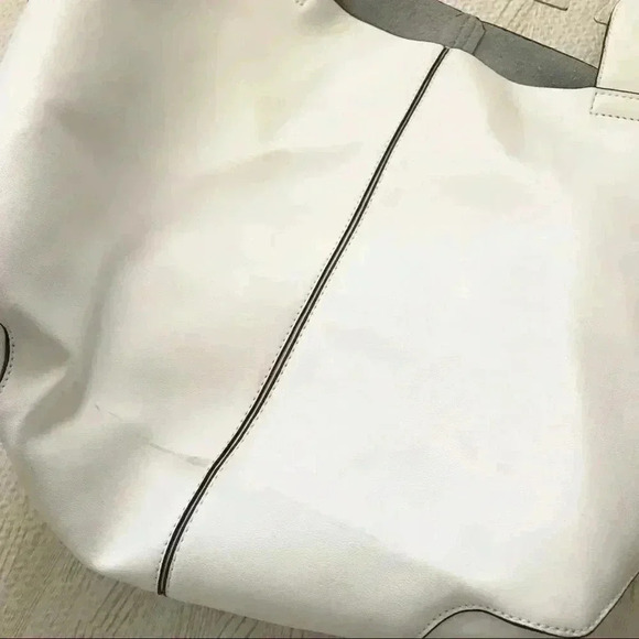 Mango Touch White Leather Tote Hobos Bag NWT - Picture 5 of 8